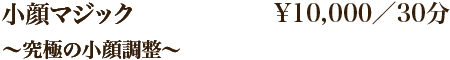 小顔マジック～究極の小顔調整～